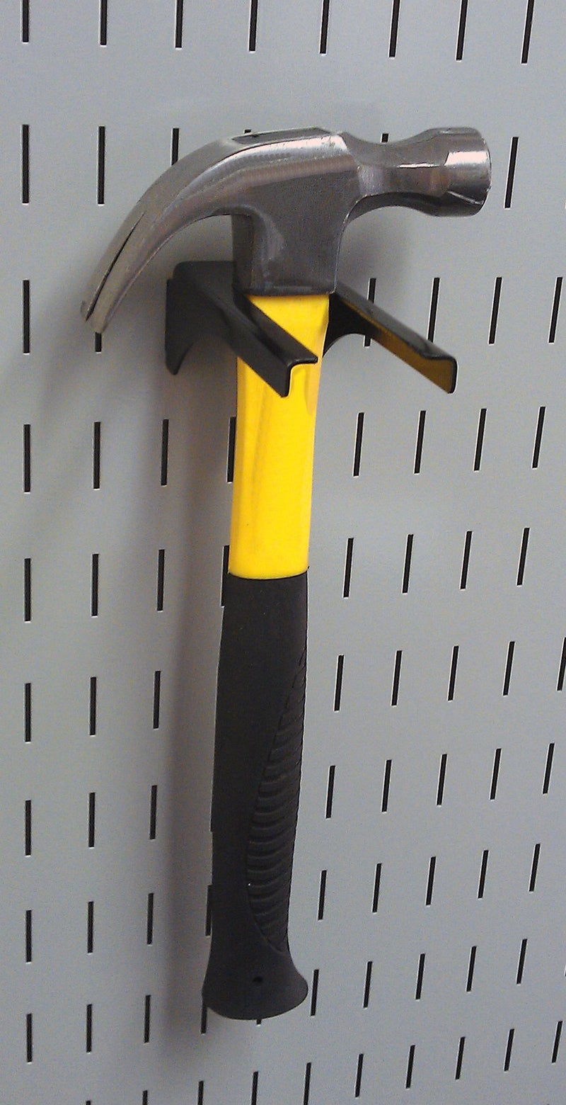 Wall Control Black Metal Pegboard Hook for Tool Board - 1-1/4in Handle, 4in Deep, 35lbs Capacity - Image 2